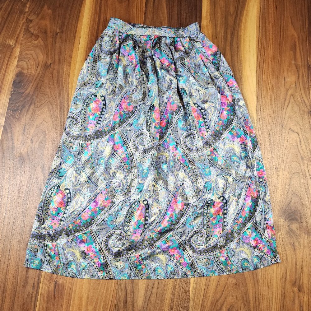 1980s Marc Anthony Paisley Skirt